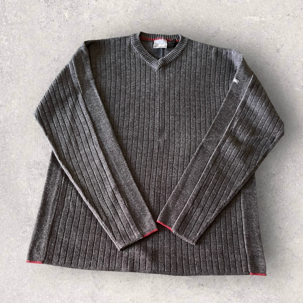 Quiksilver Men's Charcoal V-Neck Sweater